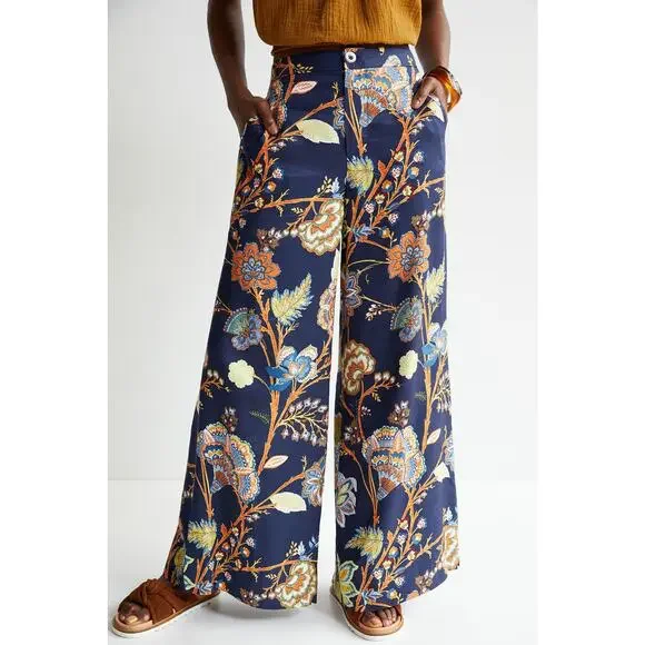 Anthropologie x Maeve Sunshine Wide-Leg Pants Size 8 NWT - Picture 4 of 9